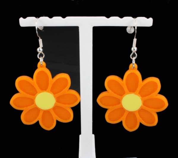 Daisy-Earring-Orange-Stand