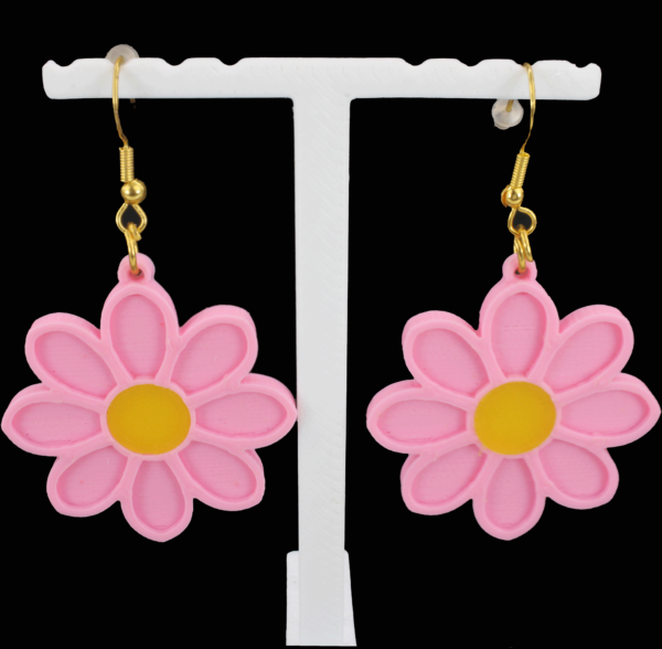 Daisy-Earring-Pink-Stand