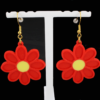 Daisy-Earring-Red-Stand