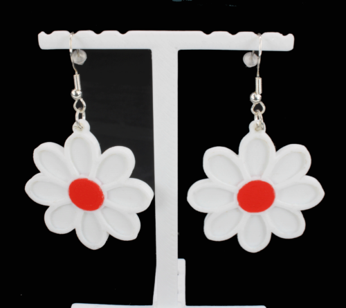 Daisy-Earring-White-Stand