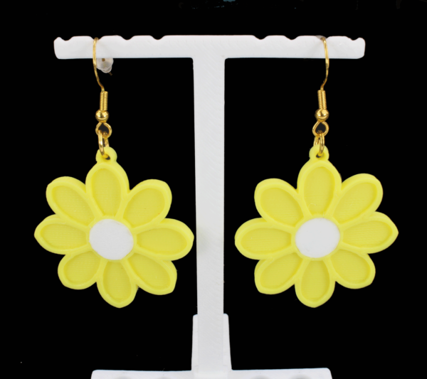 Daisy-Earring-Yellow-Stand