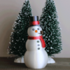 Snowman Top Hat-Red