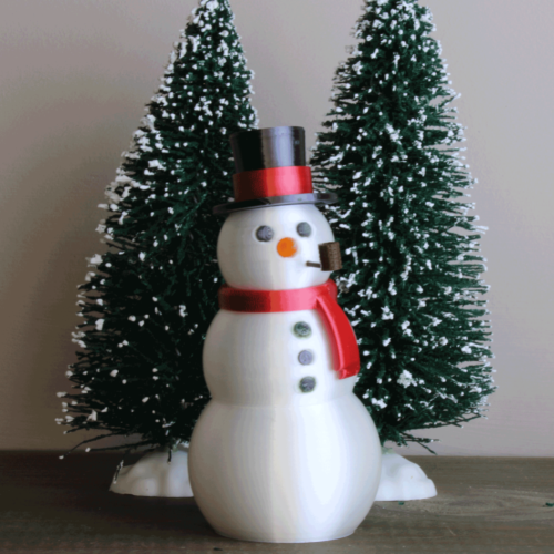 Snowman Top Hat-Red